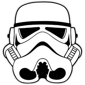 Stormtrooper Helmet sticker decal 4" x 4"