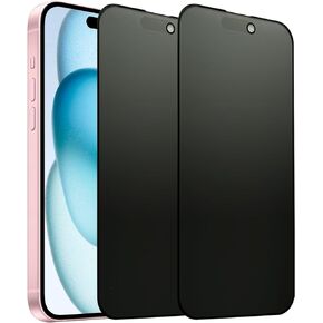 2 Pack Compatible with iPhone 15 Plus Matte Privacy Screen Protector 6.7 Inches, Anti-spy Anti-glare Eye Protection Scratch Resistant Tempered Glass Film, Super Smooth & Sensitive Touch