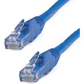 StarTech.com 50ft CAT6 Ethernet Cable - Blue CAT 6 Gigabit Ethernet Wire -650MHz 100W PoE++ RJ45 UTP Category 6 Network/Patch Cord Snagless w/Strain Relief Fluke Tested UL/TIA Certified (N6PATCH50BL)