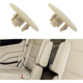 قطعتان من غطاء غطاء مسند ذراع السيارة لمقعد السيارة، غطاء مسند ذراع السيارة OEM#15279689,15279690، ملحقات السيارة الداخلية المتوافقة مع جي إم سي سييرا يوكون، كاديلاك إسكاليد، شيفروليه سوبربان (بيج)