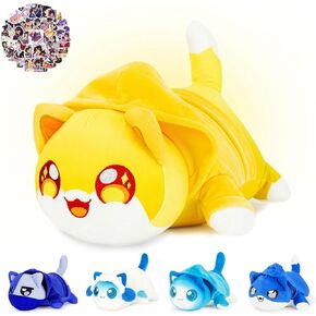 61-PCS 丨 11" EIN Cat Plush + 60-Sticker - Cat Plush Collection - 100% Polyester Plushie Pillow Embroidered - Cat Stuffed Animal Collectible (EIN Cat Plush)…
