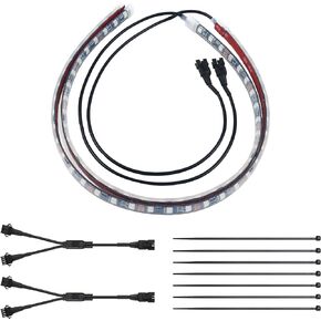 DITRIO 2pcs 2-Feet Pixelglow Underglow LED Light Strips DC 12V for Motorcycles Trikes Trailers Golf Carts ATVs UTVs (Only for Pixelglow Series)