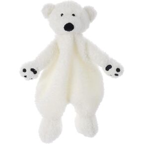 Apricot Lamb Arctic Stuffed Animals Security Blanket White Polar Bear Infant Nursery Character Blanket Luxury Snuggler Plush 10 Inches