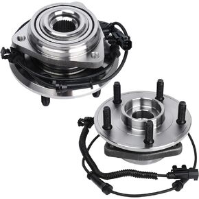KUSATEC 513272 2pcs Front Wheel Bearing and Hub Assembly Compatible with 2007-2013 Jeep Wrangler, 5 Lug Bolts w/ABS