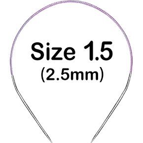 Circular Knitting Needles 24 inch Set Metal Round Knitting Needles 1.5 4 7 9 11 15