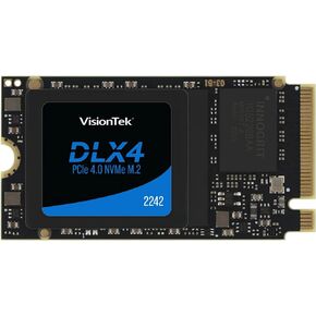 VisionTek 2242 DLX4 M.2 SSD - 512GB - PCIe Gen 4.0 x4 NVMe - 5200MB/s Read, 4775MB/s Write – Laptops, Handheld Gaming PCs, NUC