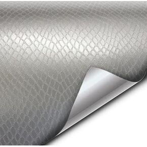 VViViD XPO Silver Snake Skin Leather Vinyl Wrap Roll with Air Release Technology (1ft x 5ft)