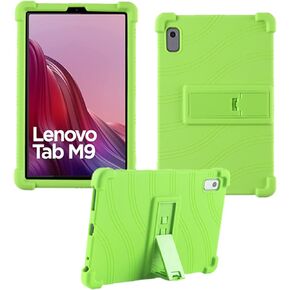 Case for Lenovo Tab M9 Cover 9.0 inch (TB-310FU,2023 Released), Kids Friendly Soft Silicone Adjustable Stand Cover for Lenovo Tab M9 Tablet (Black)