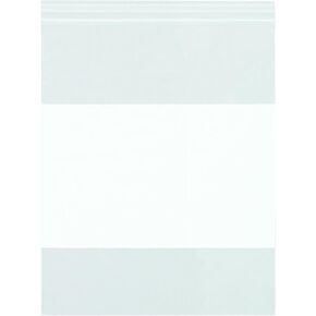 BOX USA BPB4023 White Block Reclosable 6 mil Poly Bags, 5" x 7", Clear (Pack of 1000)