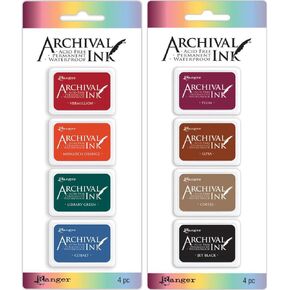 Ranger Mini Archival Ink Pad Kits #1 & #2 - 2 item Bundle