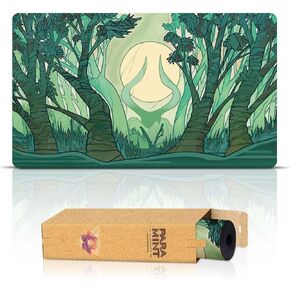 Swamp Mana Scenery, Stained Glass (Stitched) - MTG Playmat - Compatible with Magic The Gathering Playmat - Play MTG, YuGiOh, TCG - Original Play Mat Art Designs & Accessories