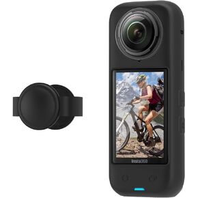 for Insta360 X4 Protective Case with Lens Cover for Insta 360 X4 Camera Silicone Cover for Insta 360 X4 Accessories Black