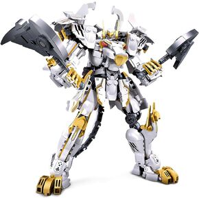Mech Robot Building Blocks Set for Adults, Cool Green Dragon Warrior Model Kit with Long Spear Toy Playset, 704 pcs Collectible Mythical Ninja Gifts for Teens Boys Ages 12+