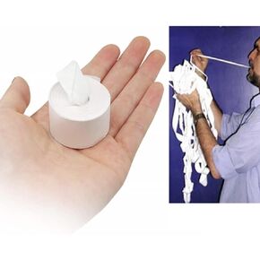 MilesMagic Magician's Set of 12 Classic Mouth Coils Paper Coil Gimmick for Real Parties or Magic Tricks, White
