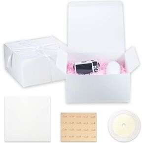 PQZKLDP 12pcs Brown Kraft Gift Boxes with Lids 10x10x5 Inches Bridesmaid Proposal Gift Boxes Cardboard Party Favor Boxes for Birthday- Wedding-Graduation-Christmas-Holiday Gift Packaging