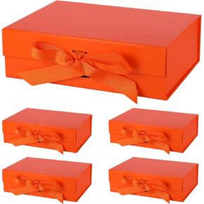 5 Pack Gift Boxes,10.5x7.5x3.5 Inch Magnetic Gift boxes for Presents with Lids Magnetic Closure Rectangle Collapsible for Christms,Mother's Day, Birthdays, Bridal Gifts,Weddings wraps gift(Black)