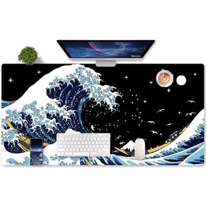 Extra-Large Extended Gaming Mouse Pad, Full Desk Mousepad for 48x24 Inch Computer Desk, XXL XXXL Keyboard Protector Mat, Office Desktop Decor