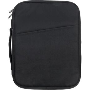 Navy Blue Book Sleeve with Zipper Nylon Book Covers 11"×9" Book Pouch Washable Book Protector Cloth Book Case Bags for Book Lovers Office Document