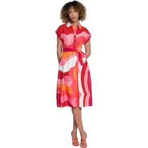 Maggy London Versatile Short Sleeve Collared A-line Wedding Guest Dresses for Women
