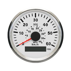 ELING 85mm Waterproof 80 MPH GPS Speedometer Speed Gauge Kit with Course for Marine Jet Ski with Backlight 12 24 Volt (LED Shows Course not Odometer)