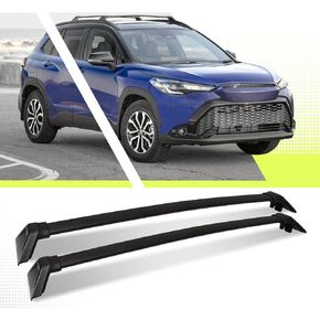 Heavy Duty 220 LBS Cross Bar Roof Rack Fit for 2022 2023 2024 Toyota Corolla Cross & Hybrid Work with Factory Side Rails Sun Freedom Cross Bar Black Crossbars Kayak Rack Luggage Carrier Bars