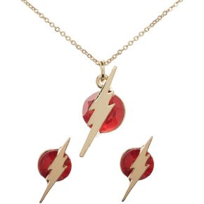 Bioworld The Flash Jewelry Necklace and Earrings Set DC Comics