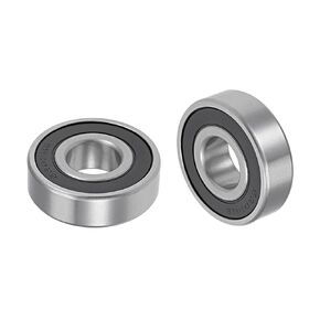 2pcs Deep Groove Ball Bearings - [16mm x 40mm x 12mm] Chrome Steel Balls for Motors Machine Tool Gearboxes Bearing Use, Double Seal ABEC1