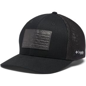 Columbia PFG Leather Fish Flag Mesh Ball Cap