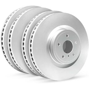 R1 Concepts Front Rear Brake Rotor Kit |Brake Rotors| Brake Disc|fits 2013-2019 Ford Explorer, Flex, Police Interceptor Sedan, Police Interceptor Utility, Taurus; Lincoln MKS, MKT in Saudi Arabia