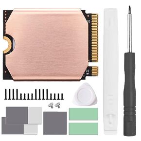 Steam Deck SSD Heatsink Thermal Pad: Haojiaho M.2 2230 NVME SSD Copper Heat Sink with Cooling Thermal Pads for Steam Deck 2230 SSD, SabrentRocket 2230, Rog Ally ssd, Back Cover Opening Tools