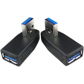 USB 3.0 Vertical Male to Female Adapter Left Angle and Right Angle Adapter