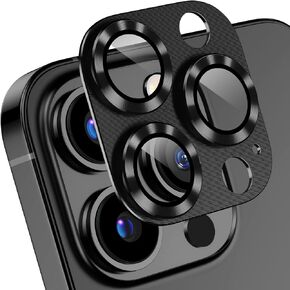 Korecase [2 Pieces] for iPhone 12 Pro Max Camera Lens Protector, Anti Scrach Tempered Glass Camera Lens Screen Protector Cover, Aluminum Alloy Whole Lens Film for iPhone 12 Pro Max 6.7", Black