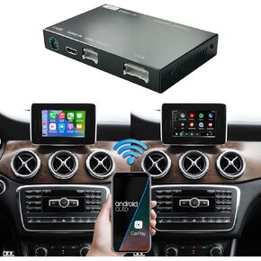 Road Top Wireless Carplay Android Auto for Mercedes Benz C/E/CLA/GLA/GLK/CLS/ML/GL/GLK/SLK Class 2012-2015 Year with ntg4.5 ntg4.7 System, Support Mirrorlink, Navigation, Camera