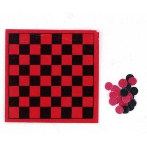 Dollhouse Miniature Checkers Game