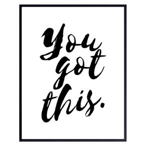 Motivational Wall Art LARGE 11x14 - positive affirmation Typography - Inspirational Wall Decor - Motivational poster for Personal Growth - Encouraging Gift for Teachers - inspiring positive Quotes