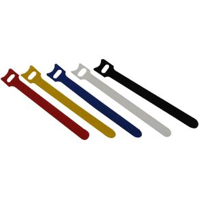 QualGear Reusable Self Gripping Cable Tie Roll, Black
