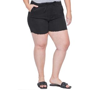 Royalty For Me Womens Women's Plus Size High Rise Elastic Waist Shorts