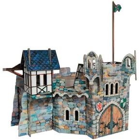 Clever Paper Round Tower with Figures