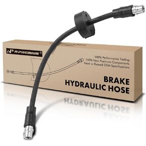A-Premium Front Driver or Passenger Brake Hydraulic Hose Compatible with Select Audi Models - Allroad Quattro 2001 2002 2003 2004 2005 - Replace# 4Z7611707