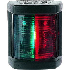 HELLA 003562045 '3562 Series' 12V DC 1 NM Port Bi-Color Navigation Light with Colored Outer Lens and Black Housing