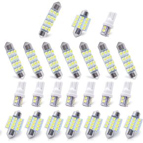 24PCS Auto LED Bulb, T10 31mm 42mm Car LED Bulb Kit, Car LED Interior Replacement Bulb for Car Interior Light, Trunk Light, License Plate Light, Interior Map Dome Light