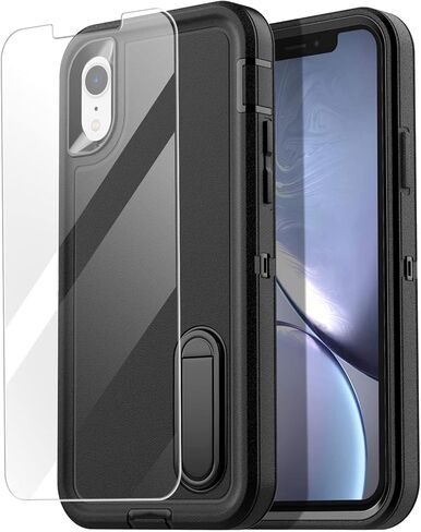 AICase Rugged Case for iPhone XR,Heavy Duty 3-Layer Pocket-Friendly Durable Military Grade Protection Shockproof/Drop Proof Protective Cover for iPhone XR 6.1"_1 in Kuwait