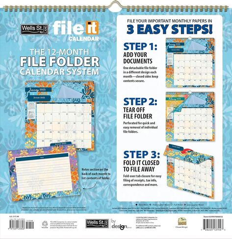 WSBL Bohemian 2025 File-It Calendar (25997006032) in Saudi Arabia