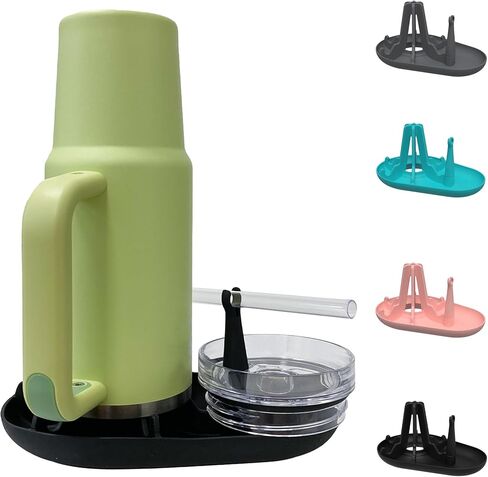 Water Bottle Drying Rack Fit,Silicone Multifunction Air Convection Fast Dryer Rack for Stanley Cup Accessories,Tableware, Knives and Forks,Kids Water Bottle,Suitable for Multiple Sizes (Black) in Saudi Arabia