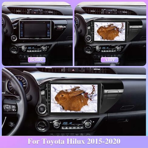 8 Core [4G+64G] راديو سيارة لسيارة Toyota Hilux 2015 2016 2017 2018 2019 2020 - Android 13 شاشة لمس ستيريو، DSP 32 EQ/IPS/Carplay/Android Auto/SWC/BT/WiFi + كاميرا احتياطية AHD in Saudi Arabia
