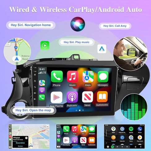 8 Core [4G+64G] راديو سيارة لسيارة Toyota Hilux 2015 2016 2017 2018 2019 2020 - Android 13 شاشة لمس ستيريو، DSP 32 EQ/IPS/Carplay/Android Auto/SWC/BT/WiFi + كاميرا احتياطية AHD in Saudi Arabia
