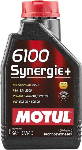 Motul 839411 6100 Synergie+ 10W-40 زيت محرك البنزين والديزل - زجاجة 1 لتر in Saudi Arabia