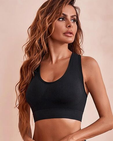 حمالة صدر رياضية بدون خياطة بظهر Racerback للنساء ذات دعم متوسط in Kuwait