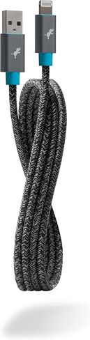 Nimble PowerKnit USB-A to Lightning Charging Cable (1M, MFi Certified, Durable Flex Fabric) for iPhone, iPad, and AirPods, Made from Recycled Plastic and Aluminum in Saudi Arabia
