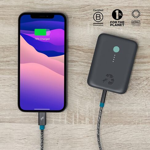 Nimble PowerKnit USB-A to Lightning Charging Cable (1M, MFi Certified, Durable Flex Fabric) for iPhone, iPad, and AirPods, Made from Recycled Plastic and Aluminum in Saudi Arabia